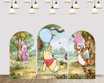 Cartoon Bear Arch Backdrop, 1. Geburtstag Party Decor