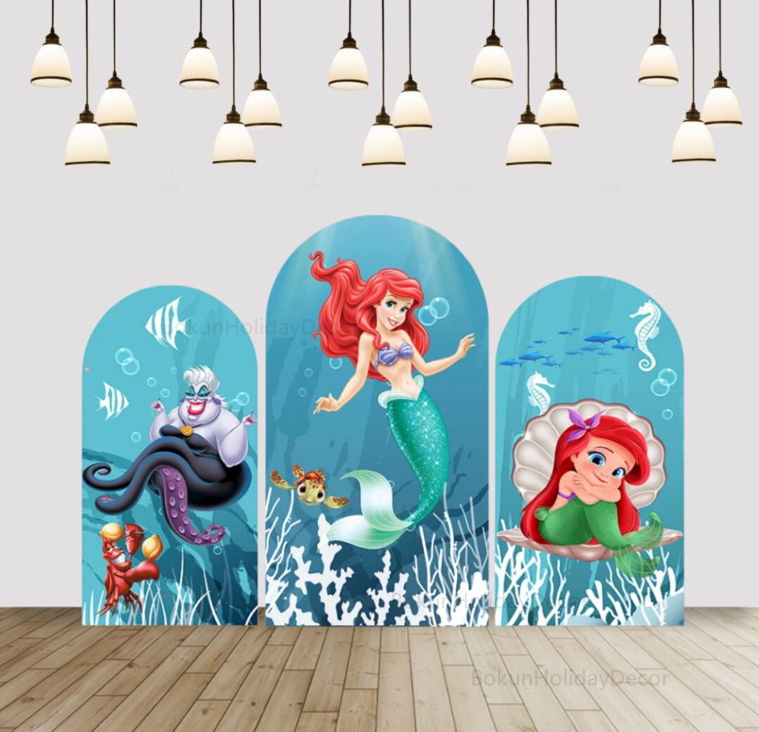 Under The Sea Theme Mermaid Arch Backdrop Kit