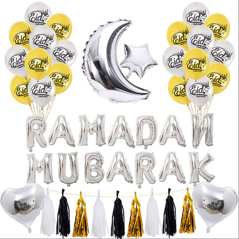 Eid Mubarak Party Balloon Set Letter Set Party Balloon Decoration Party Supplies