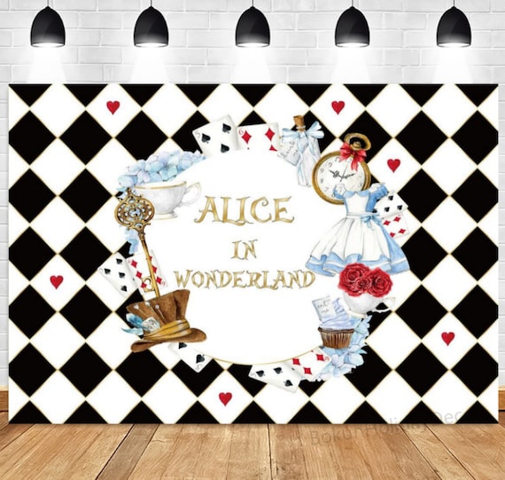 Alice in Wonderland Party Backdrop, Kids Birthday, Baby Shower - Etsy
