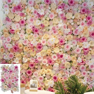 3D Floreale di lusso Fiore Parete Sfondo Pannello per Matrimonio Composizione Fotografica Fotografia Sfondo Decor Parete Pannelli di Fiori Artificiali