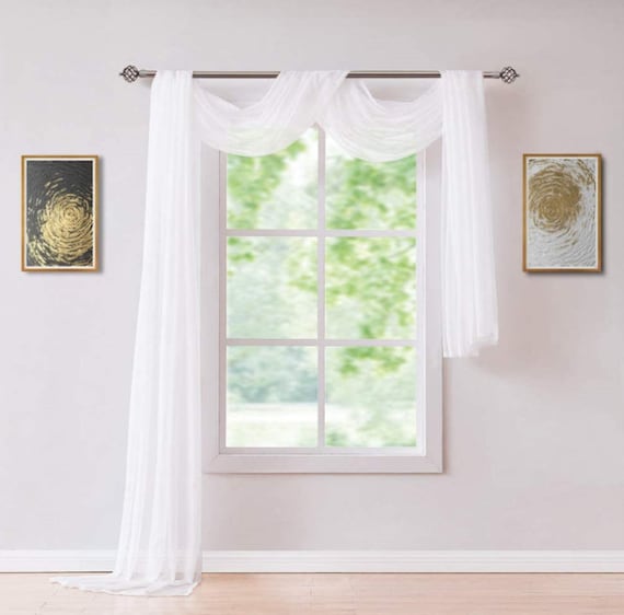 White on sale scarf valance