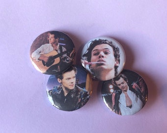 2 HARRY STYLES 25mm 1/" Pin Badge Button ONE DIRECTION MUSIC