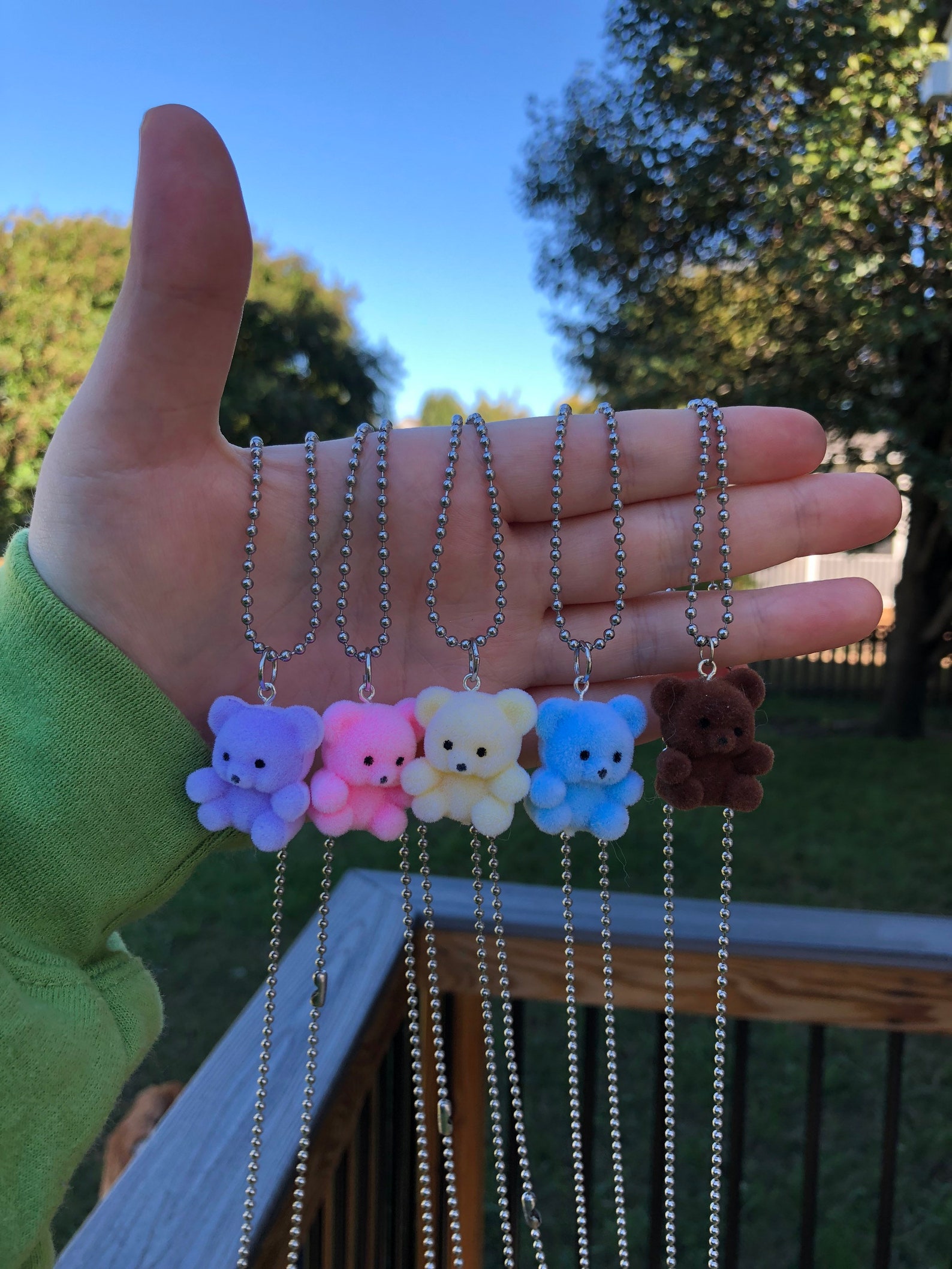 Nostalgic Bear Y2K Chain Necklace Etsy