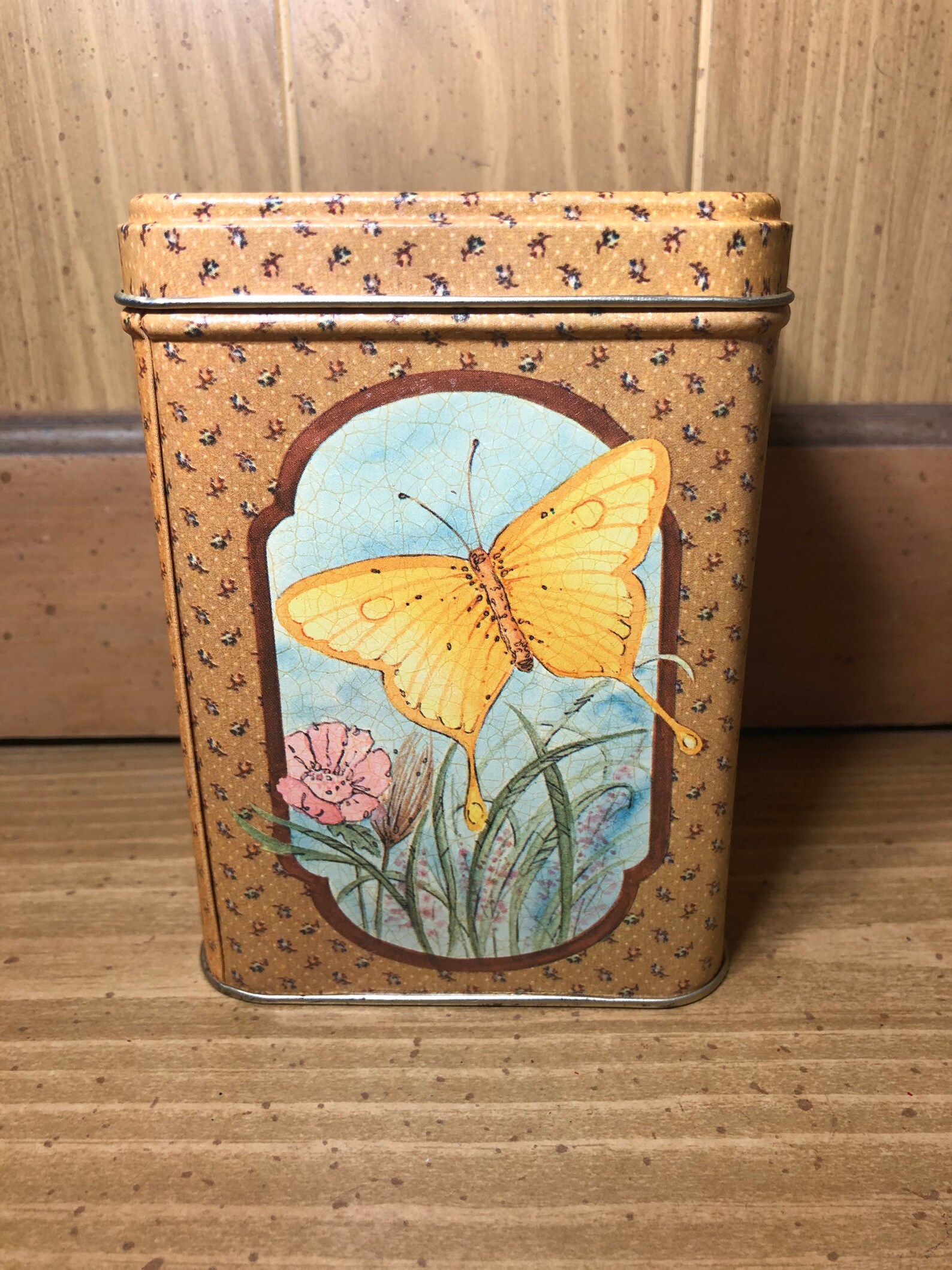 Vintage Butterfly Tin by Princeton Industries Etsy UK