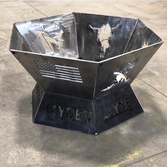 Custom Steel Fire Pit Etsy