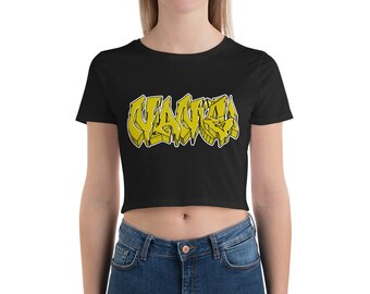 Custom Women’s Crop Tee with Graffiti Name or Word