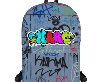 Graffiti Tag Personalized Backpack: Back To School Bookbag