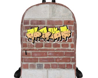 Graffiti Throw Up Drip Backpack - Custom Name or Word