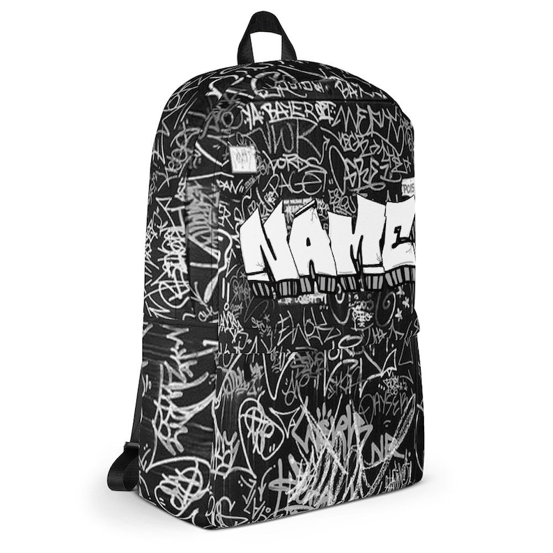 Graffiti Custom Tag up Backpack Black Etsy