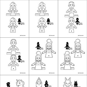 DIY kids craft printable finger puppets (fantasy set)