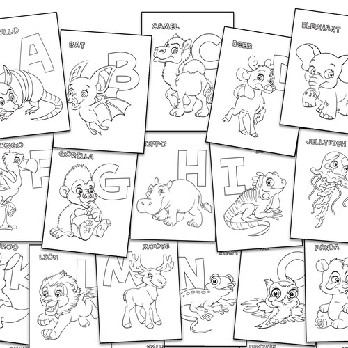 10 Animal Alphabet Coloring Pages for Kids: Unleash Their Creativity and Learning