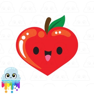Apple heart cutie, eps, SVG, PNG, dxf, cut file and graphic file