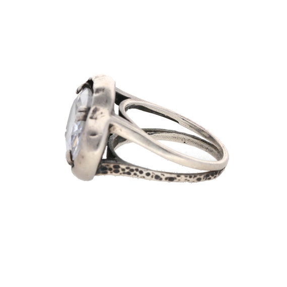 Bague Vintage Argent 925 Style Moderniste | Taille 54 | Bijou Artisan