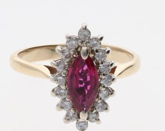14k Ruby and Diamond Fashion Ring Size 4.5