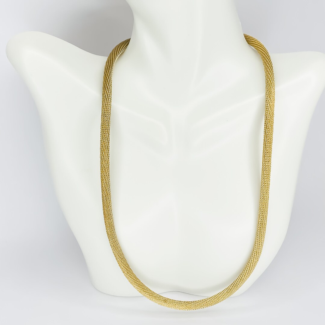 585 14K Gold 21.4grams 5mm Wide Mesh Rope Chain 18in Etsy