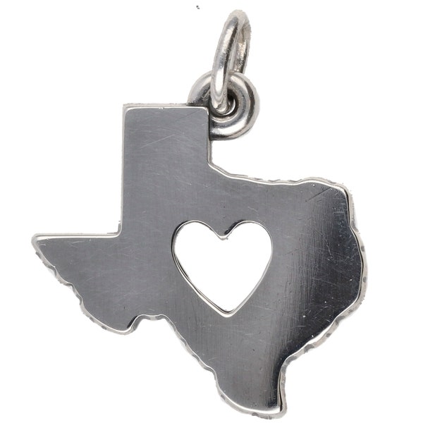 James Avery "Deep in the heart of Texas" Charm Pendant in Sterling Silver 925