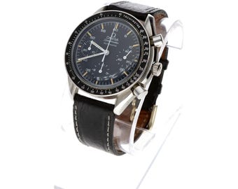 Vintage Omega Speedmaster Automatic Chronograph Black Dial Tachymeter Swiss Men’