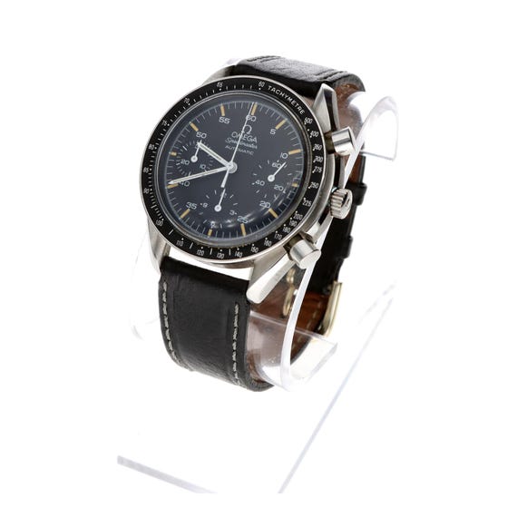 Vintage Omega Speedmaster Automatic Chronograph Black Dial Tachymeter Swiss Men’