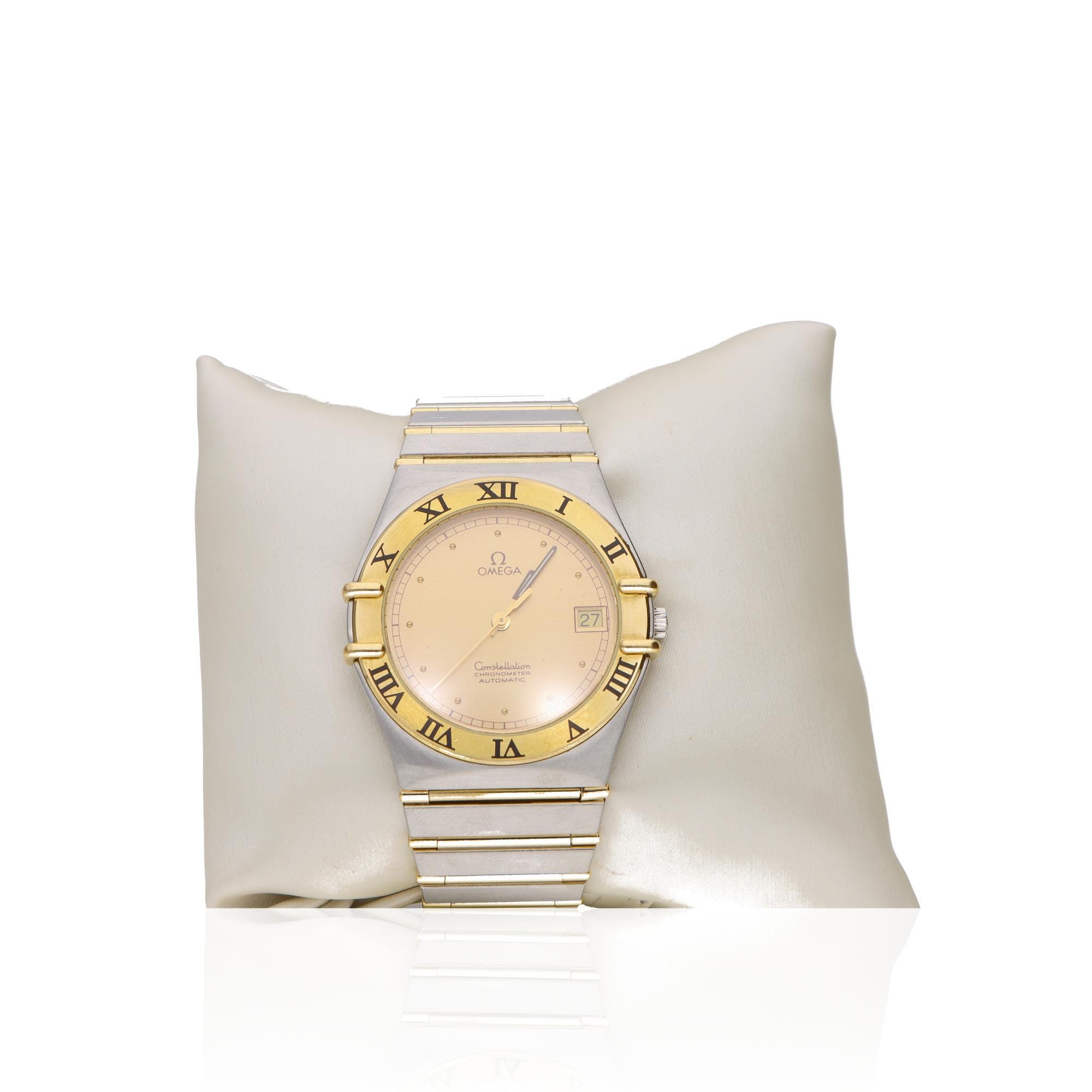OMEGA Constellation 自動巻き 腕時計 ゴールド オメガ/コンステレーションデイト/ゴールドダイヤル/クロノ