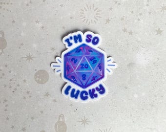 Adesivo Natural 20 Dice - Adesivos Dungeons and Dragons - Lucky Charm