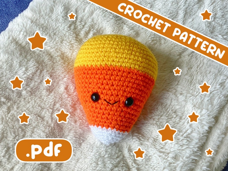 Candy Corn Amigurumi Pattern - Digital Download Crochet Tutorial ...