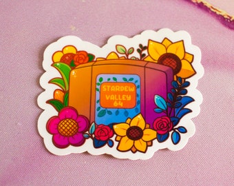 Adesivo de cartucho Stardew Valley Nintendo 64 - Adesivo de vinil para laptop - Retro Gaming