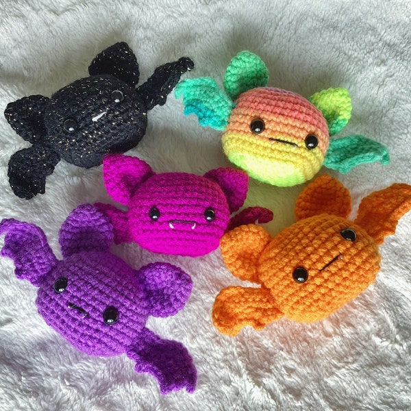 Spooky Bat Amigurumi // Cute Halloween Decor // Handmade Crocheted Plush