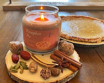 Pumpkin Pie Spice - Beeswax Candle - Coconut Wax Candle - Soy Wax Candle - Natural Candle - Candle Gifts - Container Candles - natural