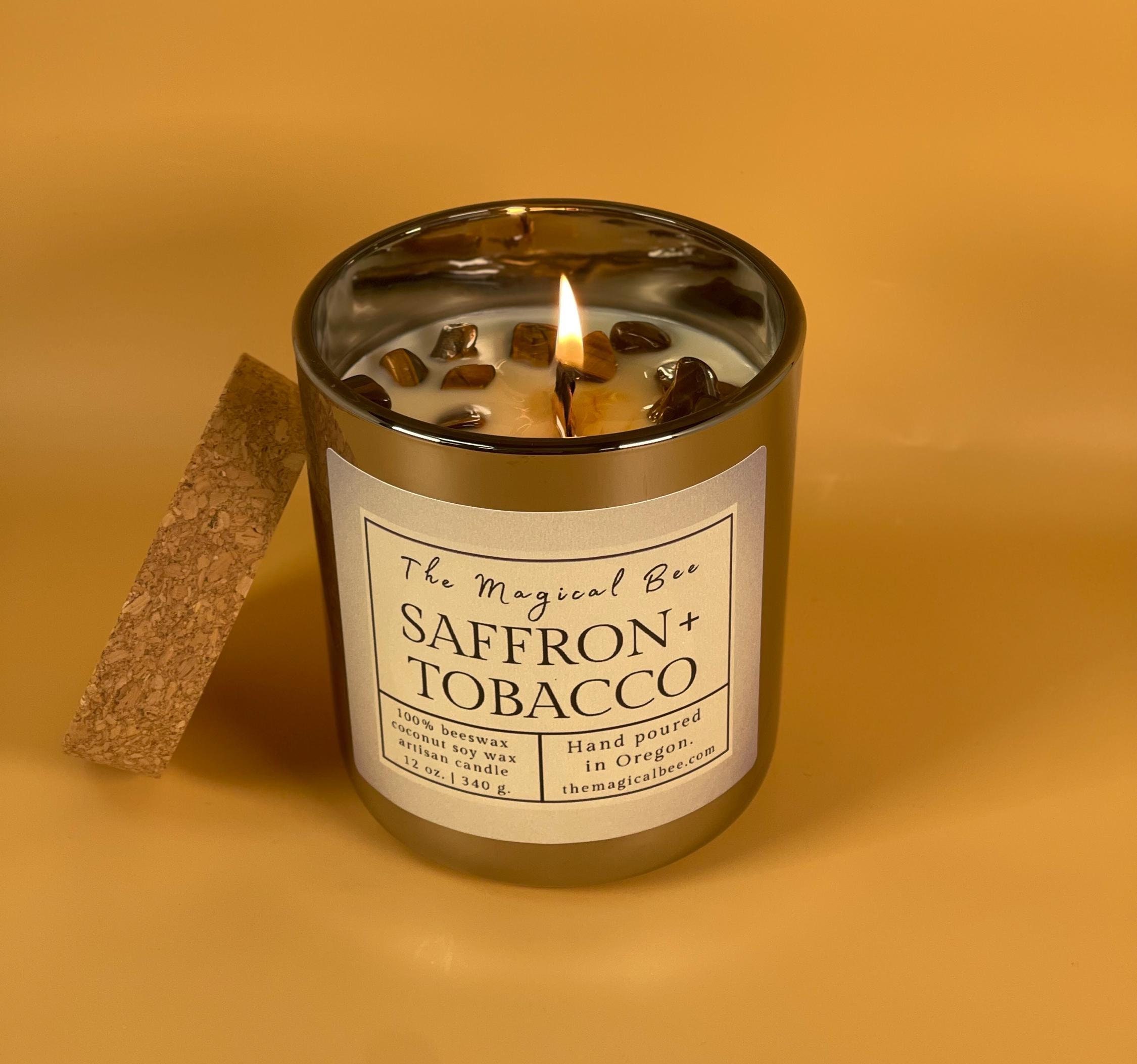 saffron and tobacco candle Saffron + Tobacco Wooden Wick Candle
