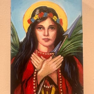 St. Philomena, miniature original  painting by Susan Nimbley