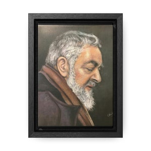 St. Padre Pio Catholic Saint Framed Canvas Catholic Wall Art