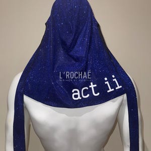 Akt II Niebieski kowboj Carter Tour Durag - Lazuli Sparkly Glitter Luksusowy ręcznie robiony Durag L’Rochaé