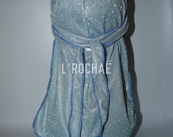 Howlite -Baby Blue Sparkly Glitter Luxury Durag L’Rochaé