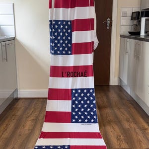Durag Carter Cowboy USA ricreato EXTRA LUNGO - Disegnato digitalmente e fatto a mano - Durag lungo personalizzato (la lunghezza in foto è di 300 cm) - L'Rochaé