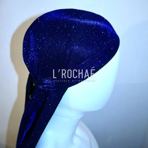 Lazuli - Blue/Light Blue Sparkly Glitter Luxury Durag L’Rochaé