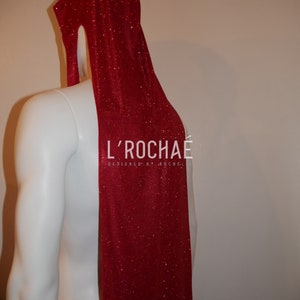 LONGLINE Strawb-Aventurine - Red Sparkly Glitter Luxury Christmas Long Durag L’Rochaé