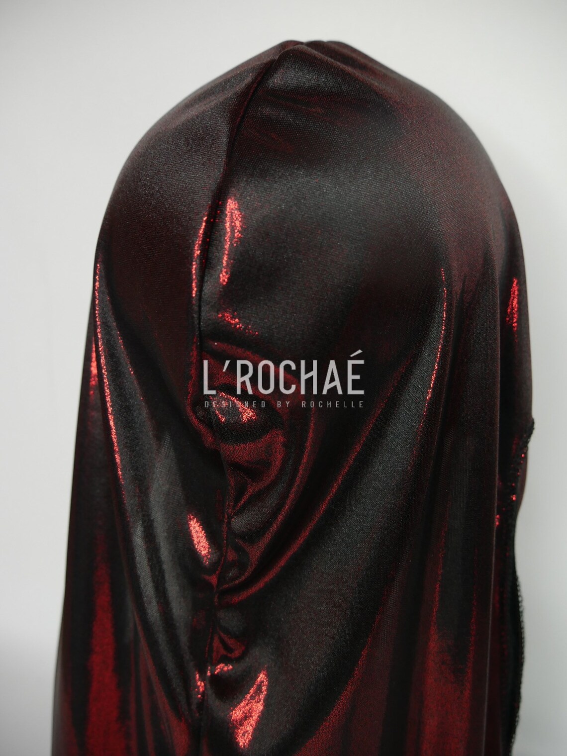 Rojo brillante espejo satinado Metallic Luxury Durag | Etsy