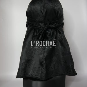 BlackForest - Black - Metallic Paisley Luxury Non-Stretch Durag L’Rochaé