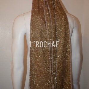 LONGLINE Malaya Garnet - Gold/Pink Sparkly Glitter Luxury Long Durag L’Rochaé