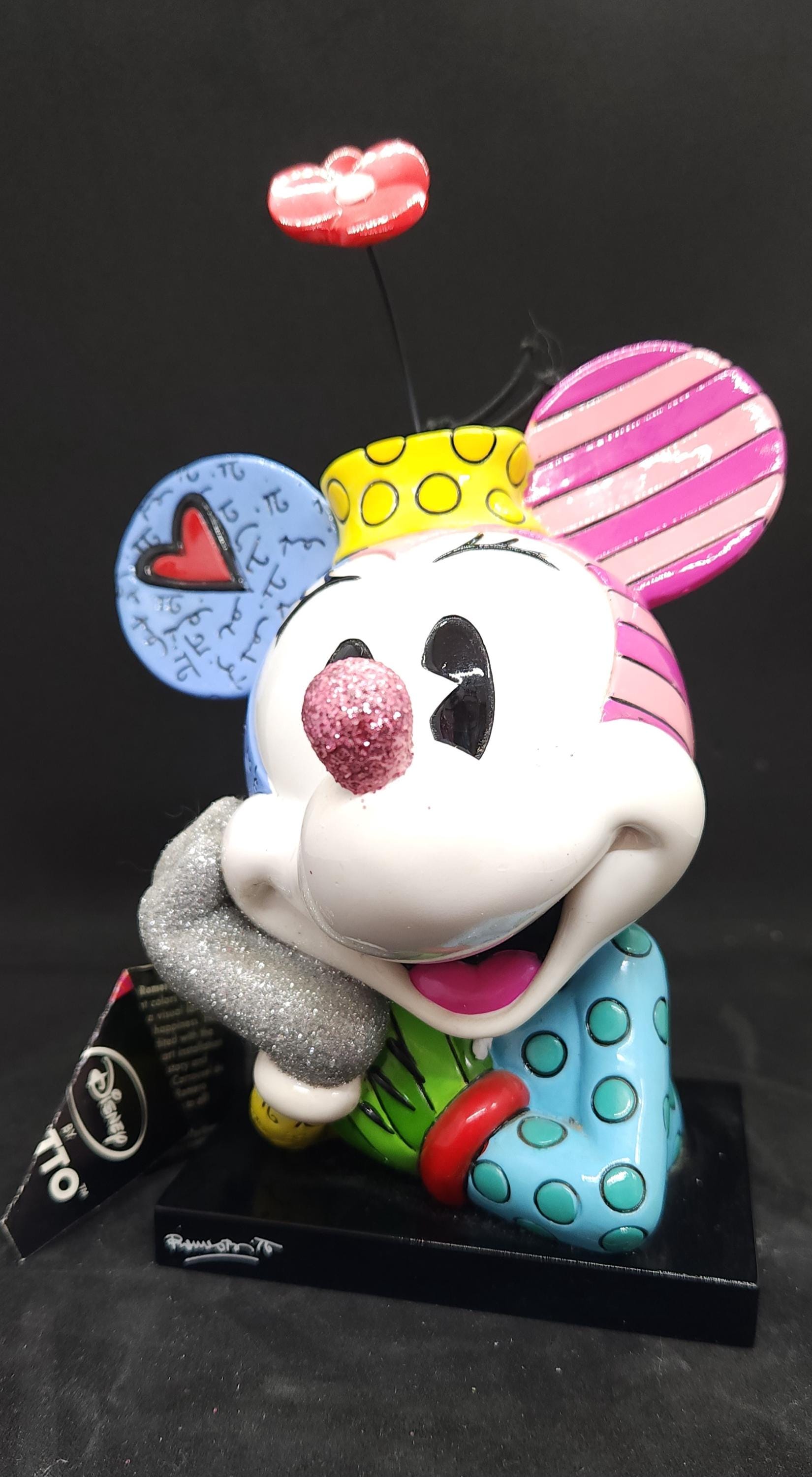 Disney BRITTO ミニーマウス フィギュア ポップアート Britto Disney Minnie Mouse Pop Art Bust Figurine - Etsy