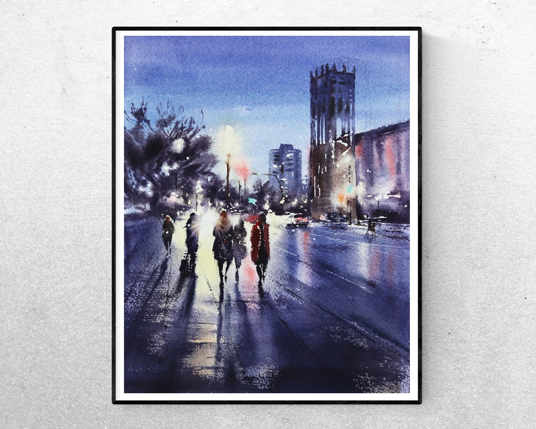 Victoria Art Print Vancouver Island Wall Art Watercolor Canadian