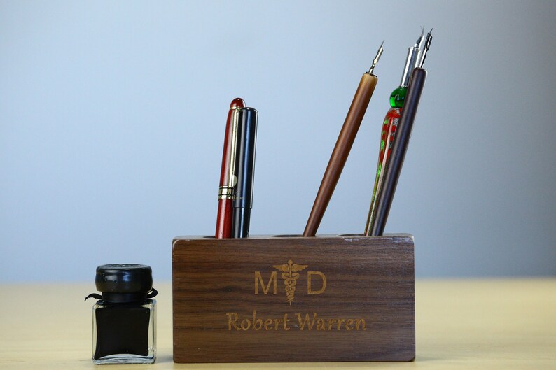 Pen Holder Doctor Gift Personalized Pen Holder Pen Holder Etsy