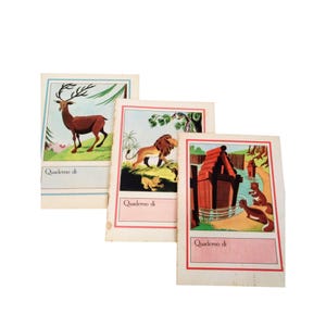 Cuadernos/Libros de ejercicios infantiles italianos antiguos