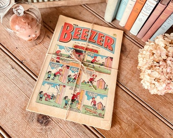 Bundle of vintage The Beezer comics ~ nostalgic gifts ~ retro gift ~ old school comic ~ Ginger ~ paper comics