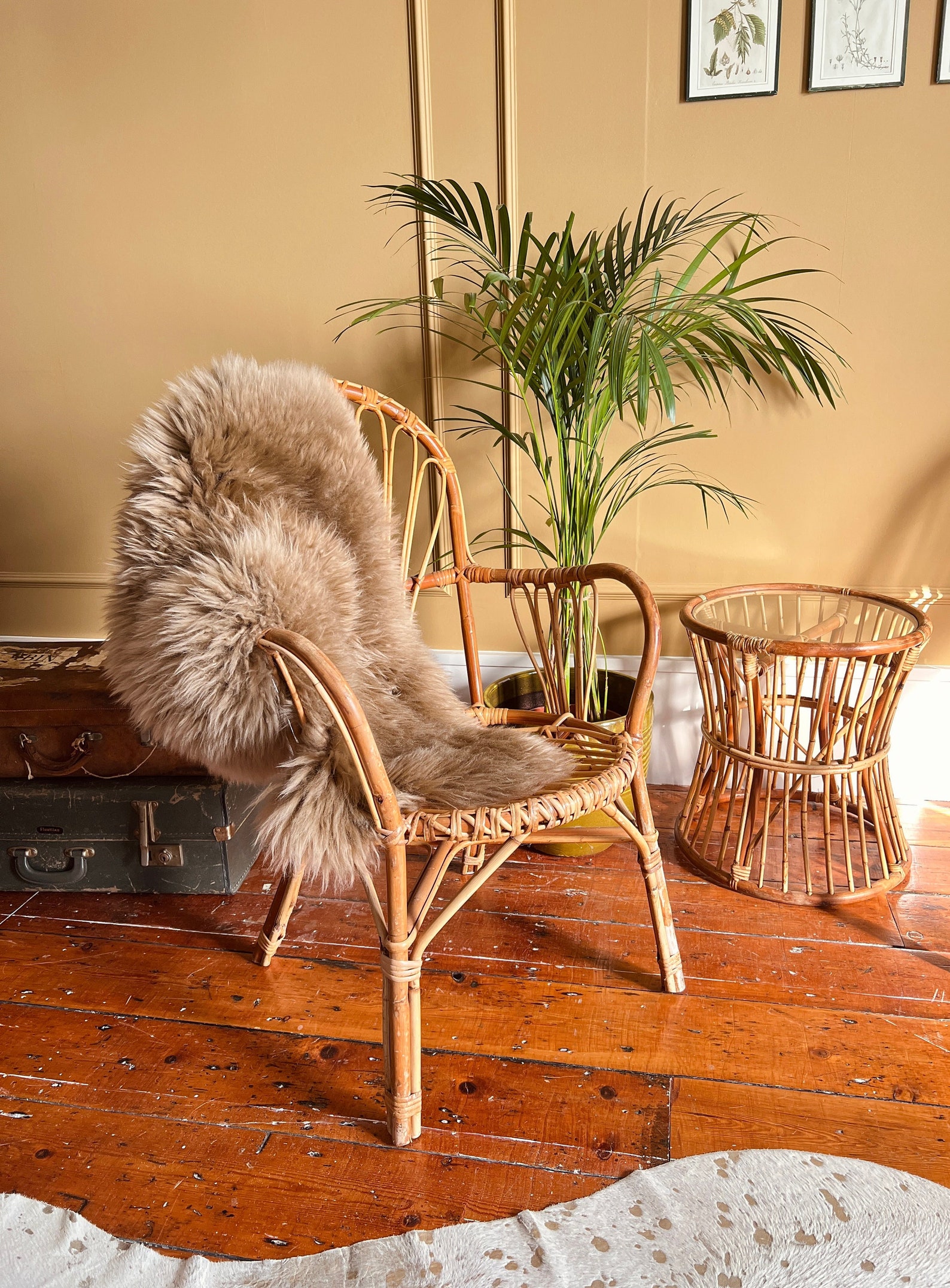 Mid Century Italian Bamboo Chair, Vintage Franco Albini Rattan Chair, Retro, Boho, Tiki