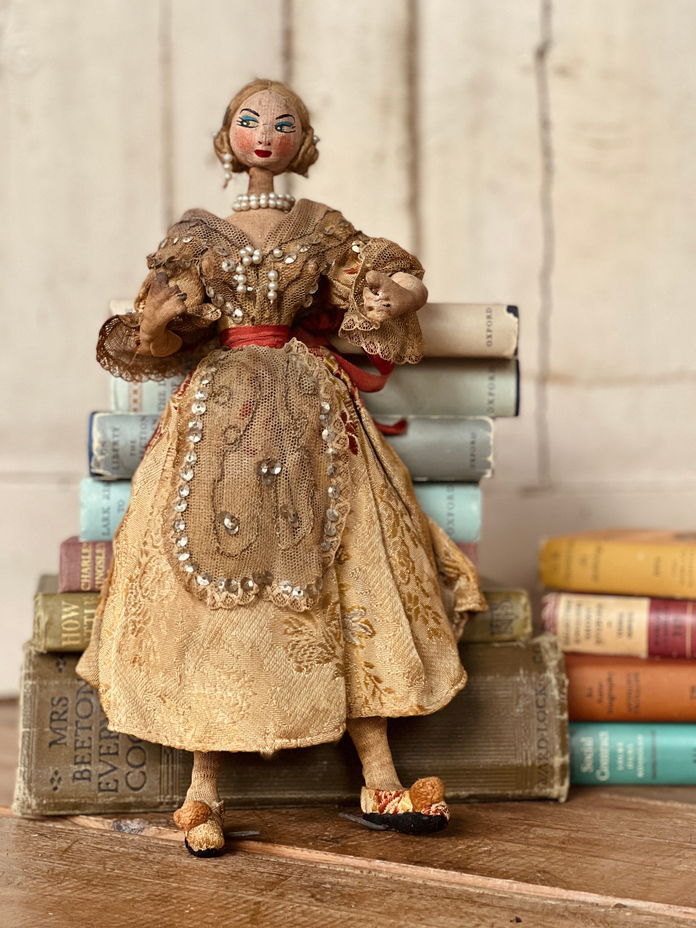 Vintage Klump Roldan Doll Cloth Boudoir Doll 1950s Vintage Etsy