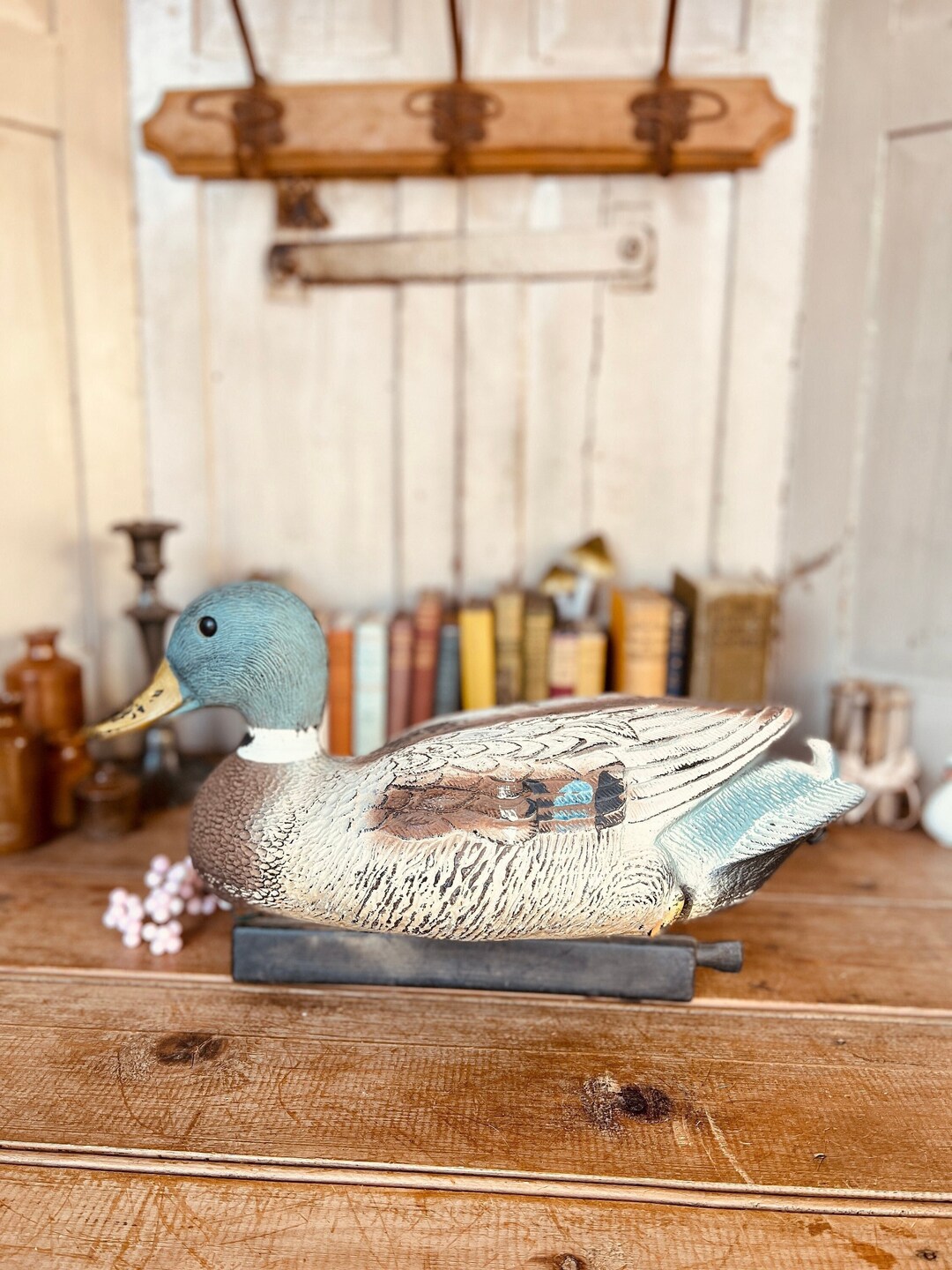 Old Decoy Duck Large Plastic Decoy Duck Vintage Gift Duck Lover Antique Duck Mallard Duck Decoy