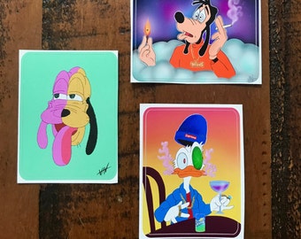 Disney Stickers: GOOFY, DONALD & PLUTO