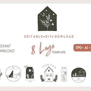 Modern Home housing Logo Design Kit for Aspiring Designers - Easy-to-Edit Canva Template